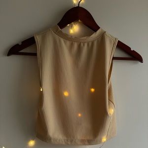 Beige Crop Top